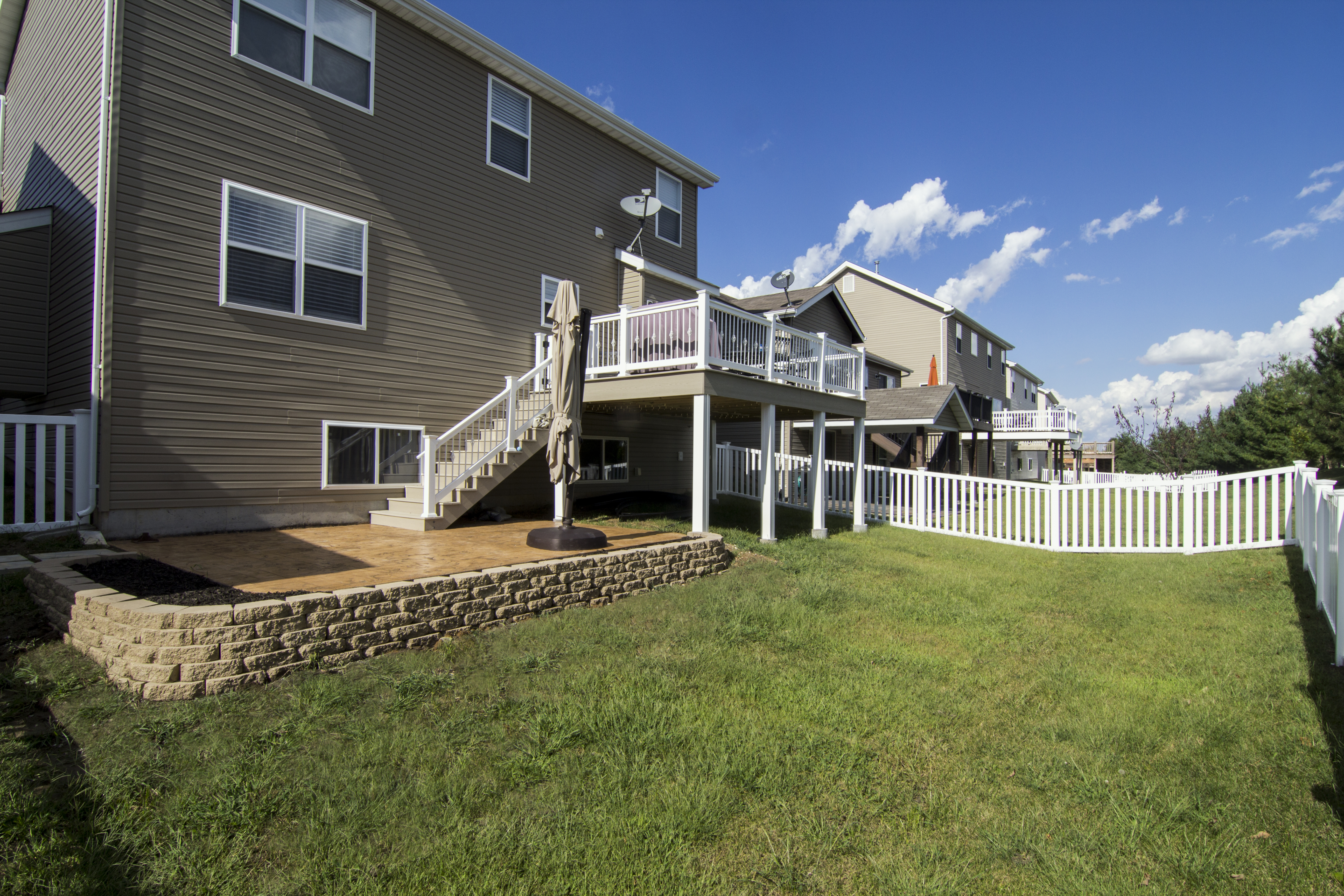 elevated deck with staircase