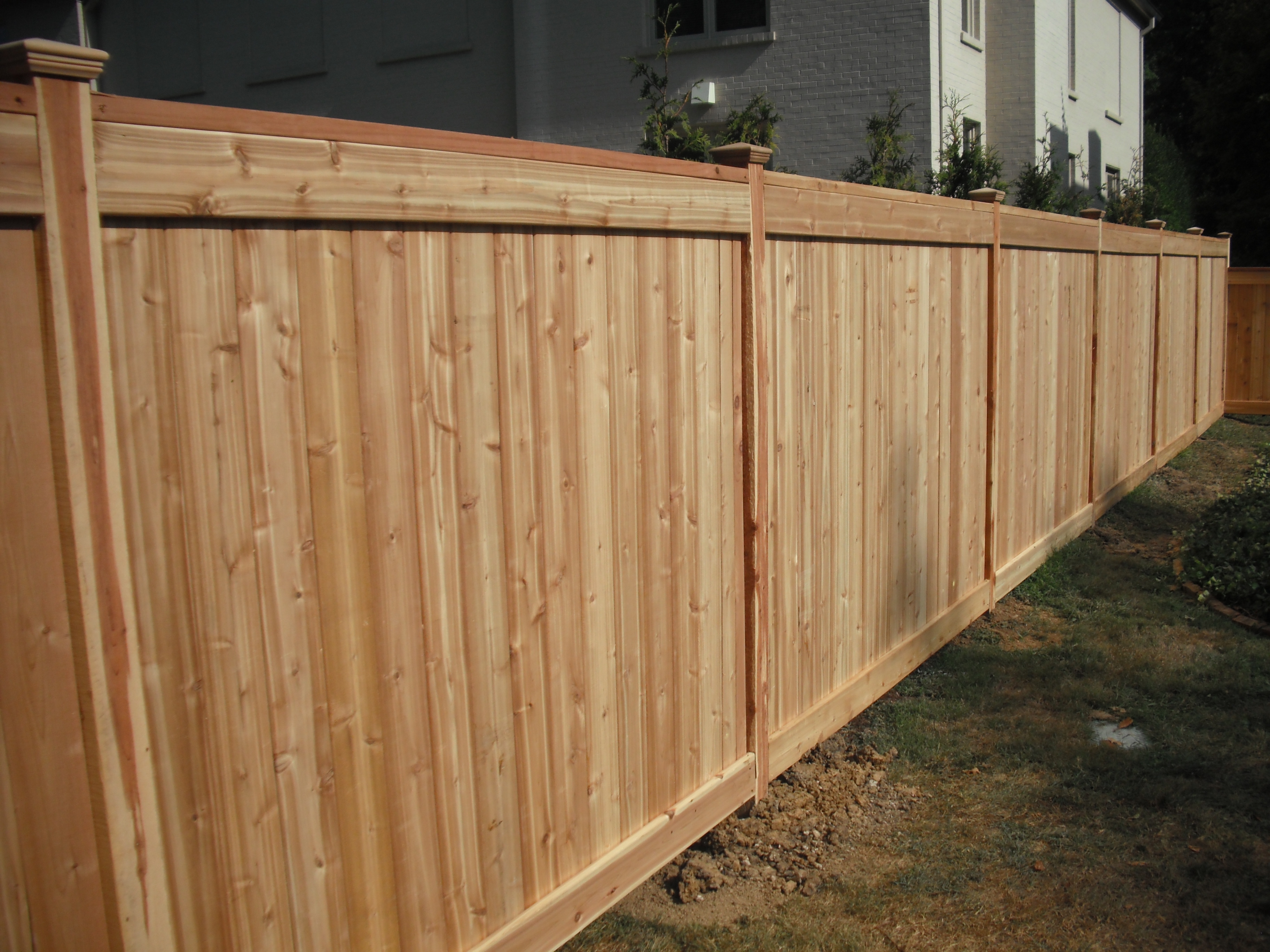 wood privacy fence