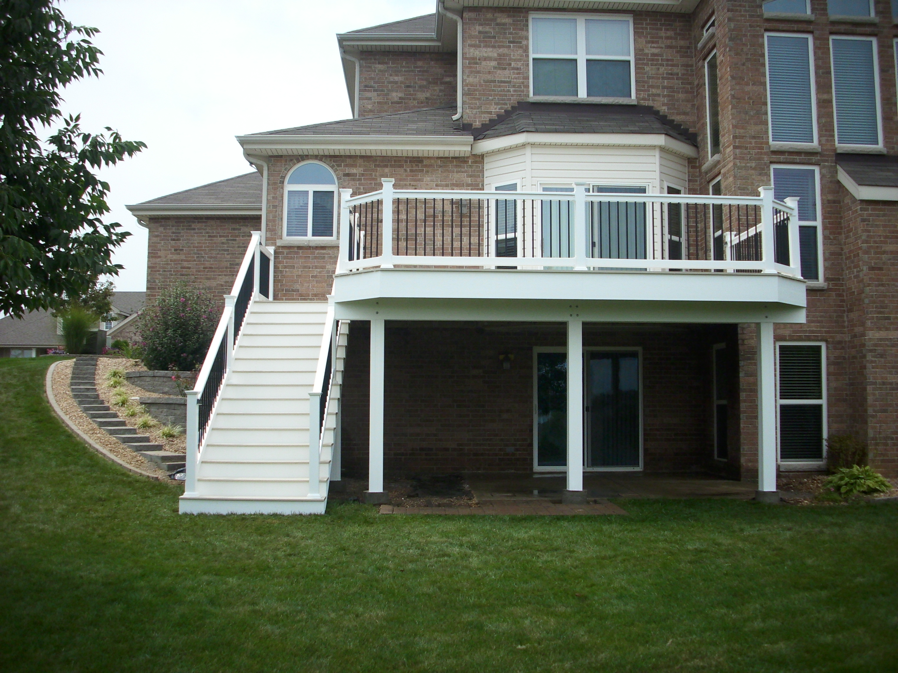 elevated deck with staircase