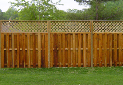 wood privacy fence