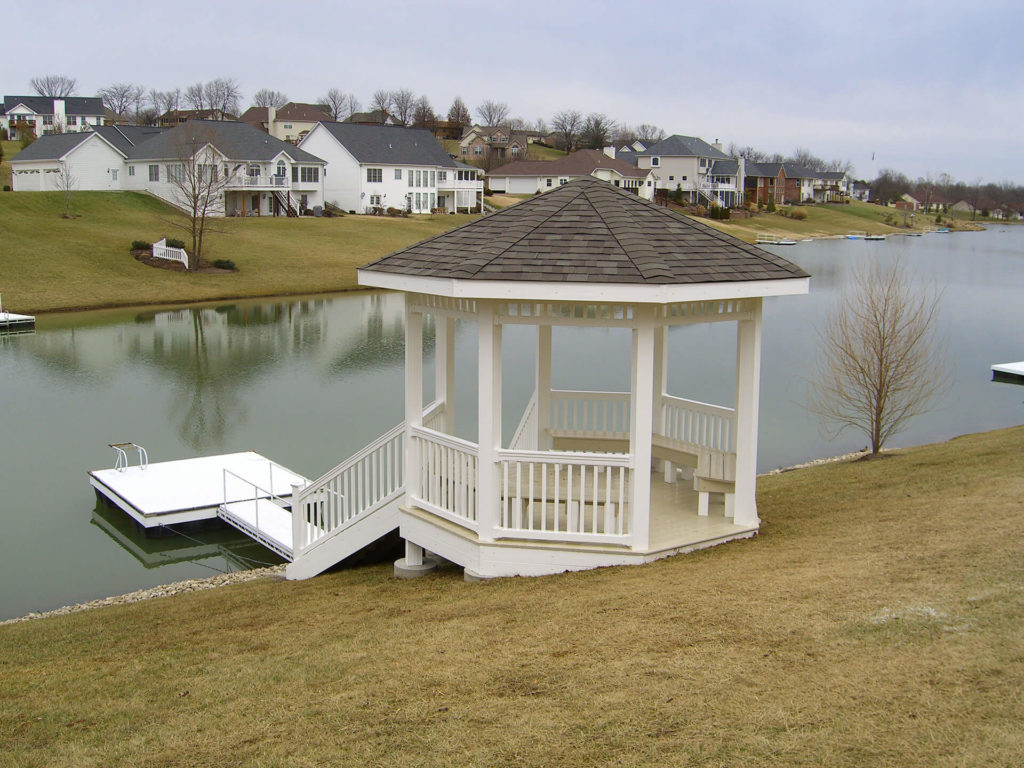 gazebo near canal