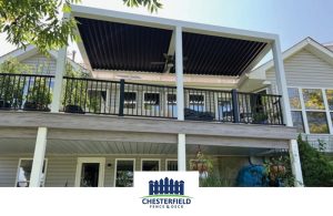 Louvered Roofing System on Custom Deck