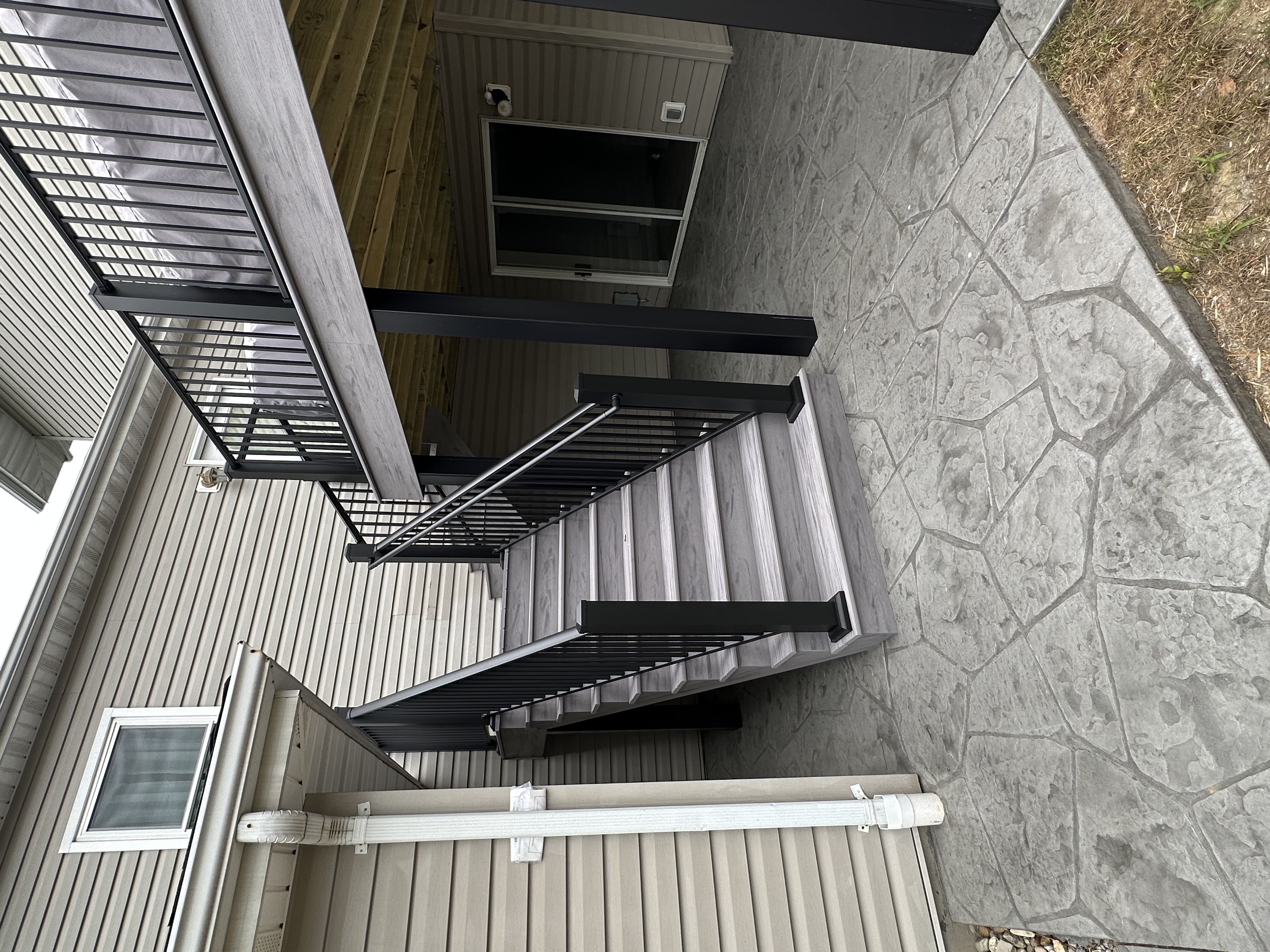 underdeck stamped patio in St. Louis