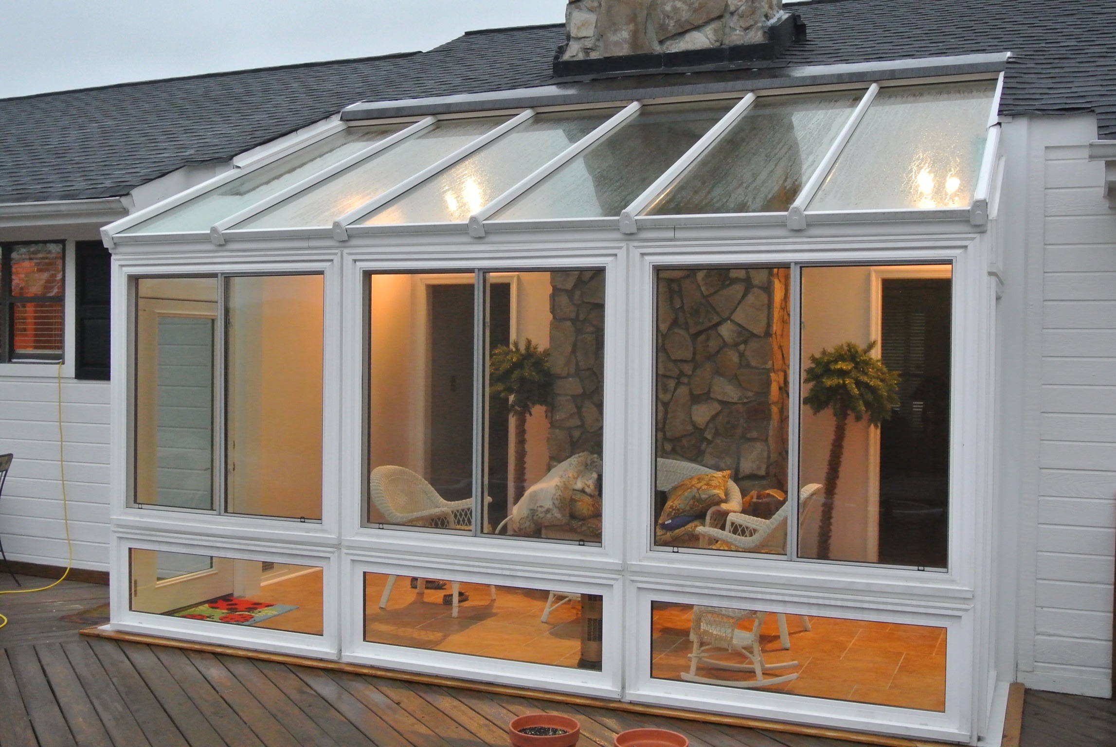 Conservatory with seating area in St. Louis