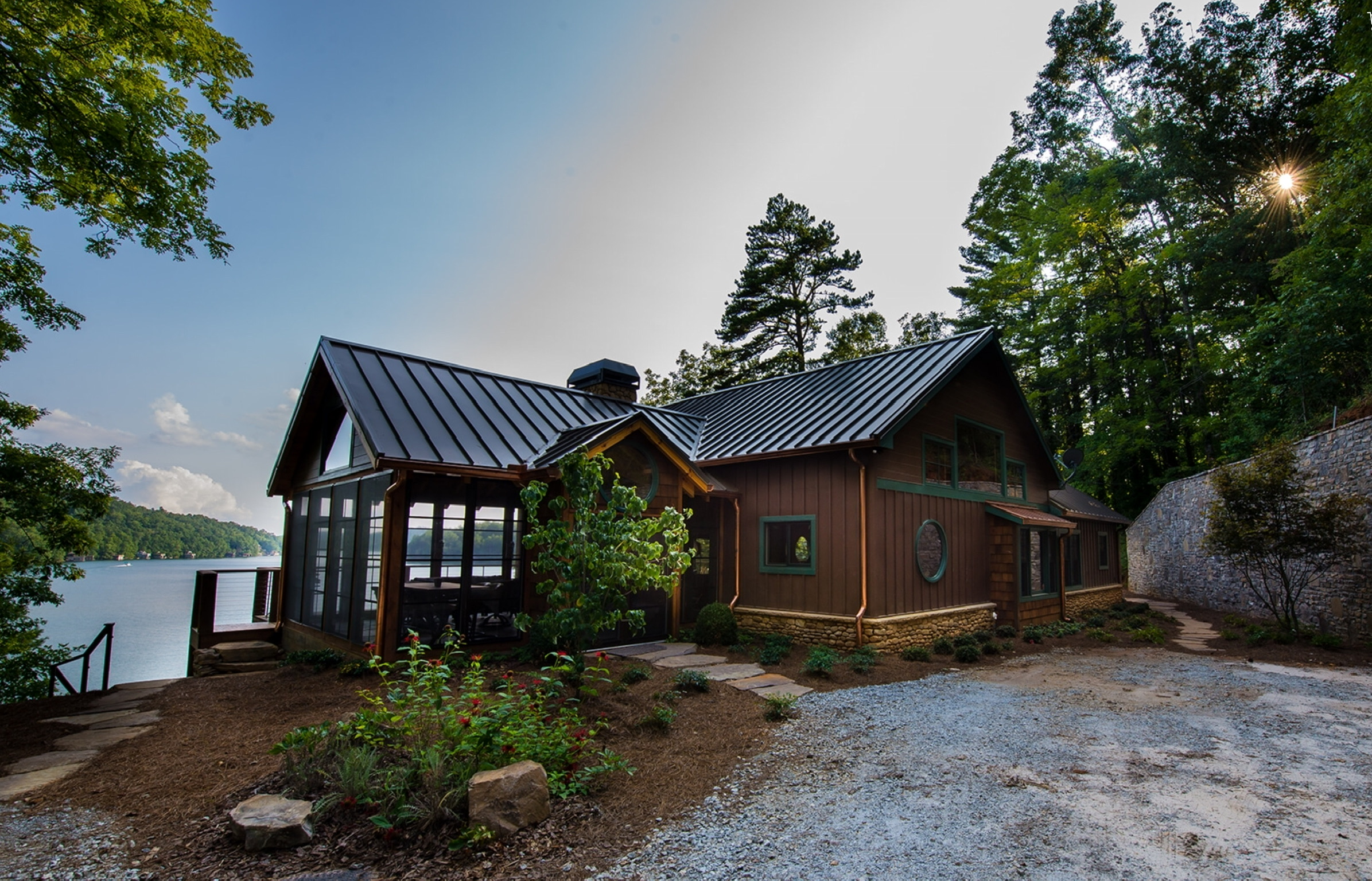 Custom sunroom in saint louis on a lake
