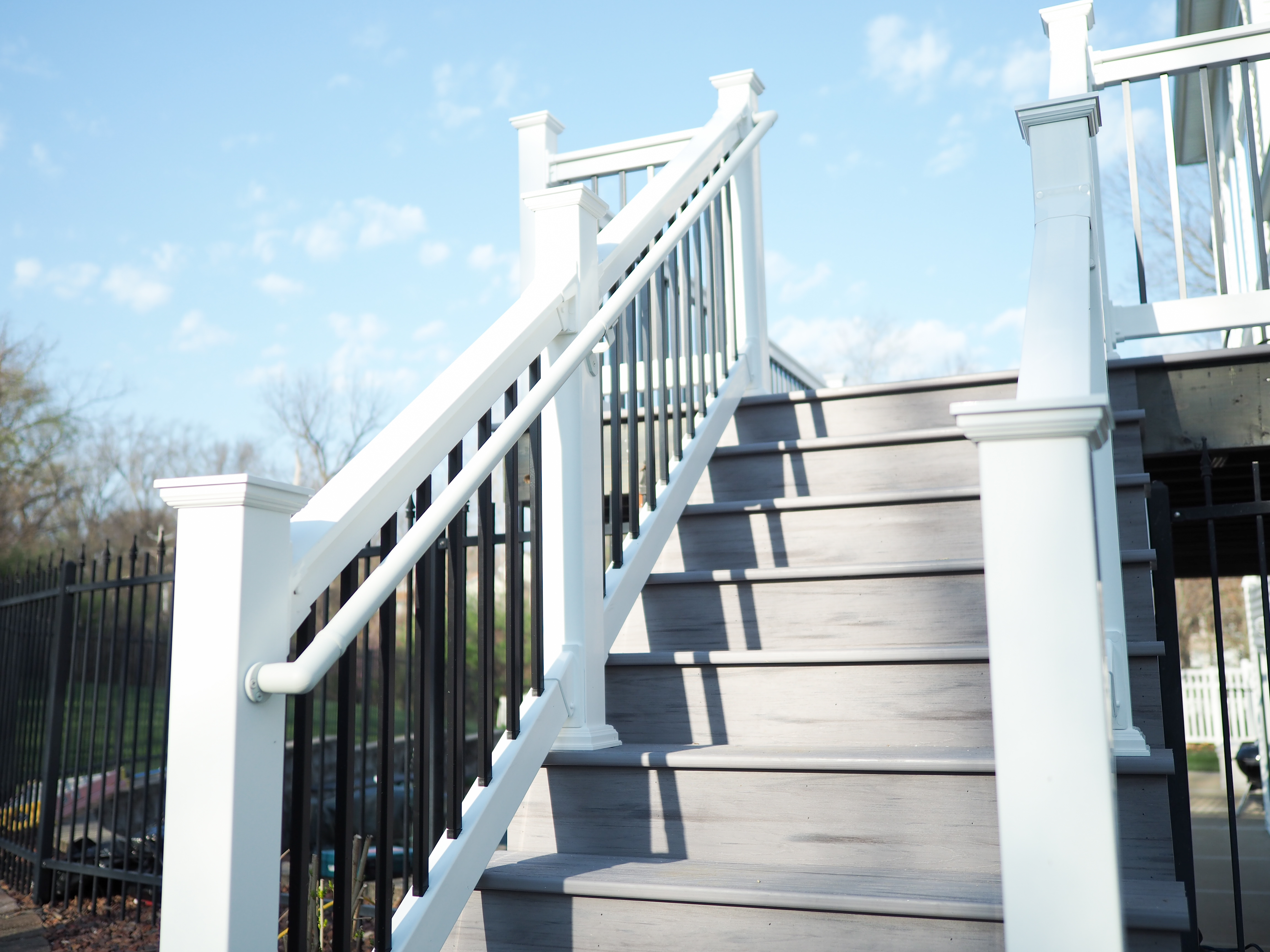 White Vinyl Deck Railings