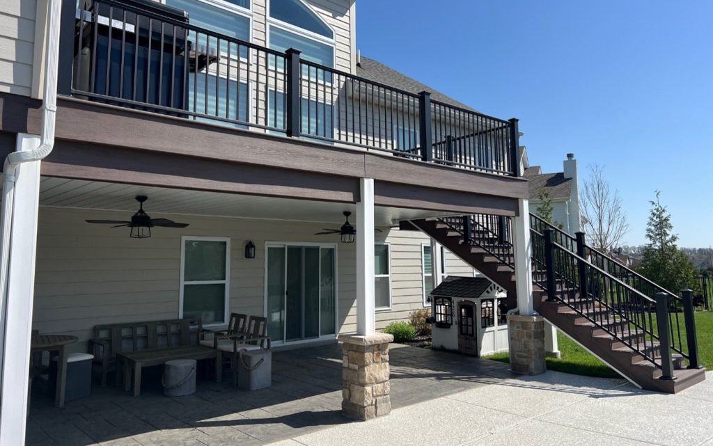 Underdeck with concrete patio installation in St. Louis Missouri