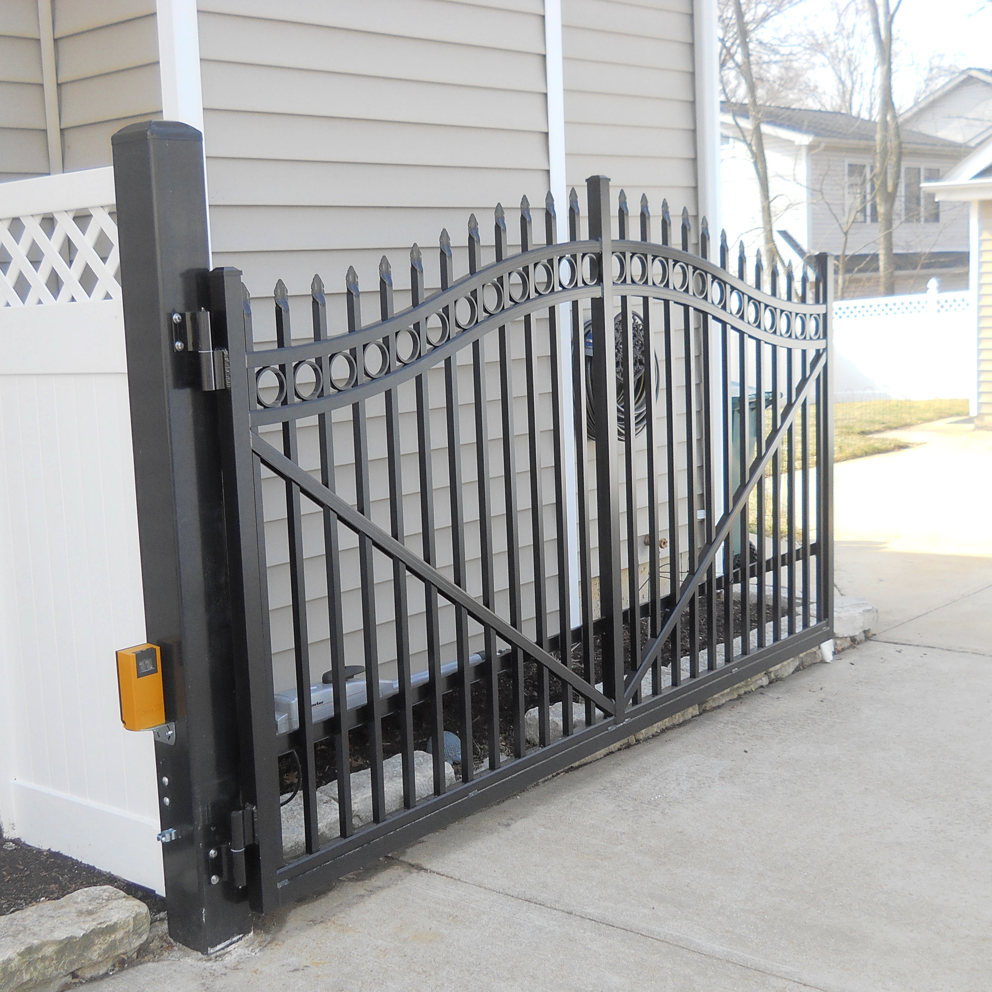 Custom 6" arched gate operator installation in St. Louis Missouri