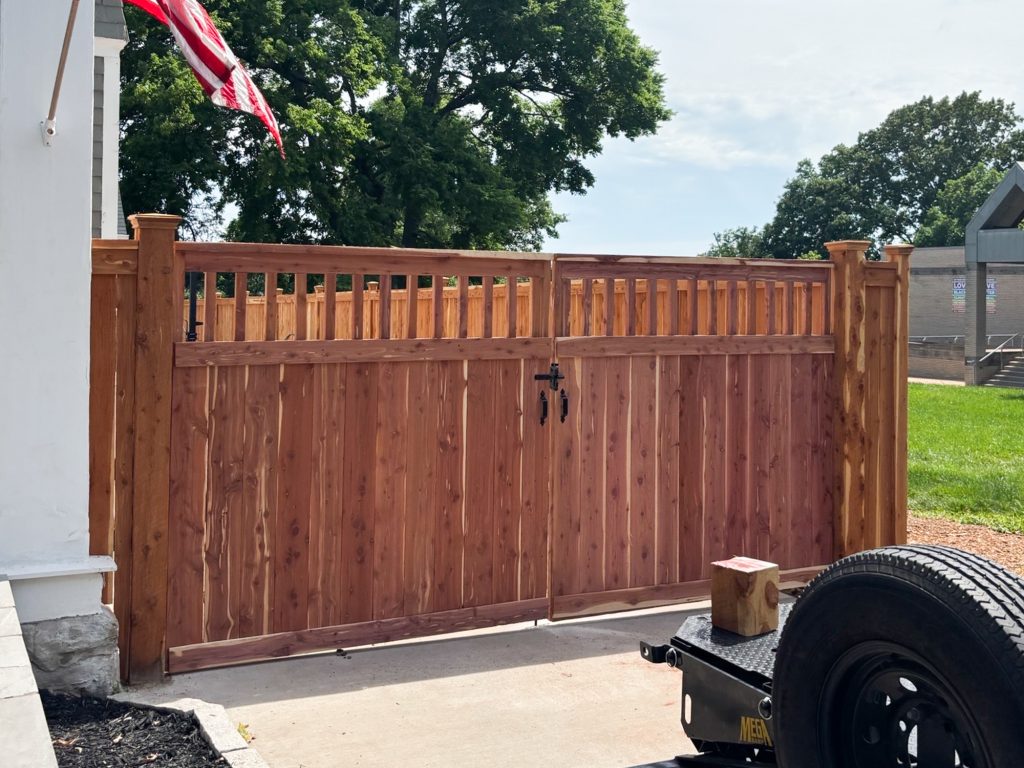 Decorative gate installation in St. Louis Missouri