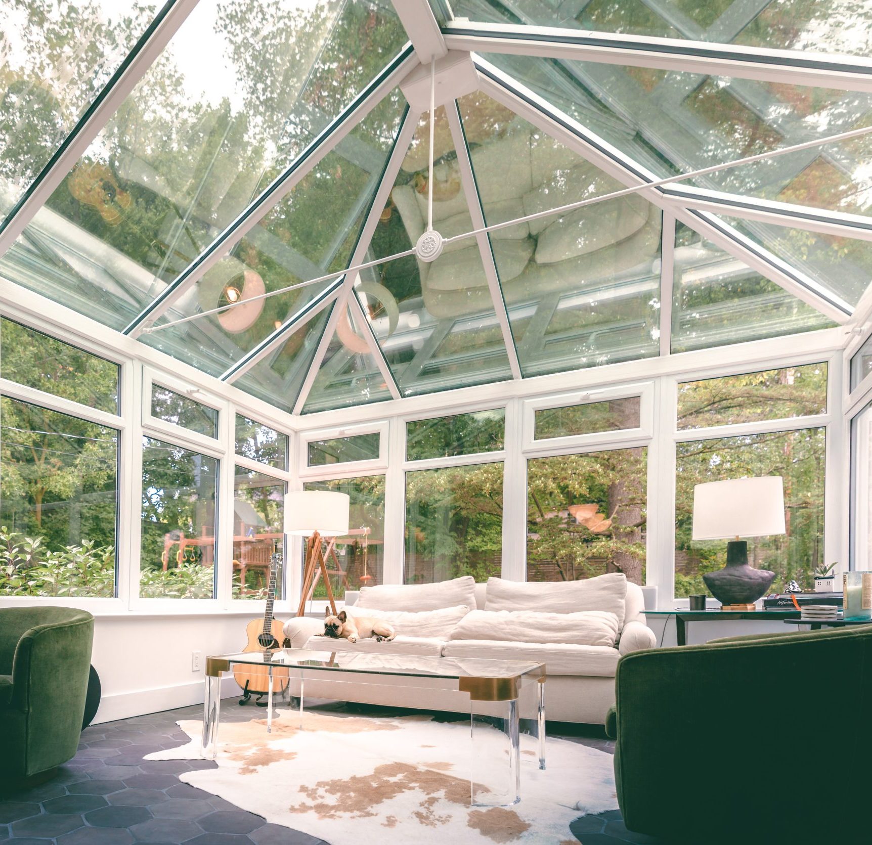Traditional glass conservatory sunroom extension in St. Louis Missouri